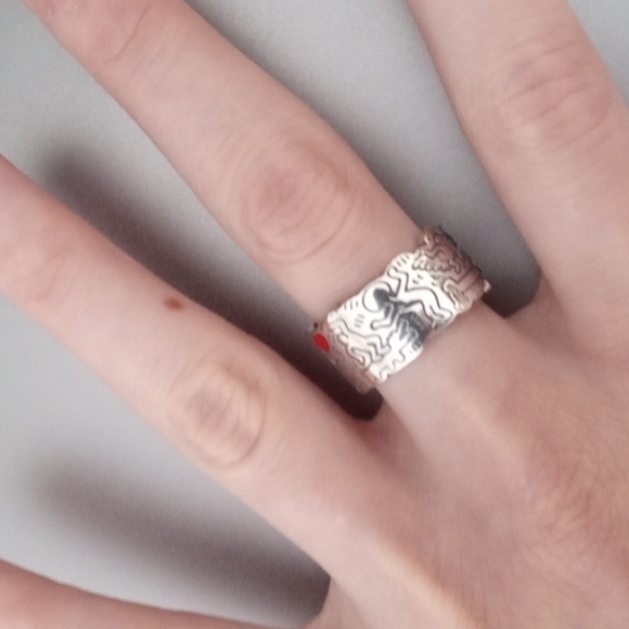 Wide Ring Keith Haring™ x Pandora Line Art Love and People brand new! - Picture 4 of 8